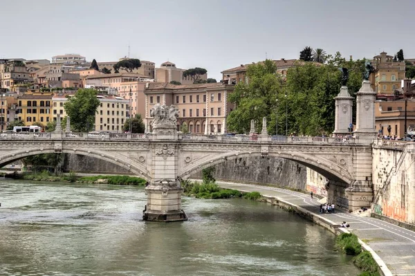Ponte Vittorio Emanuele Řím Itálie — Stock fotografie