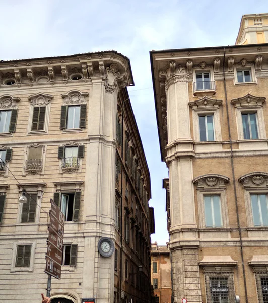 Egy Festői Utca Rómában Olaszországban Építészet — Stock Fotó