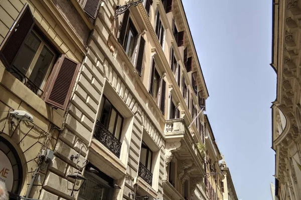 Uma Rua Pitoresca Roma Itália Arquitetura — Fotografia de Stock