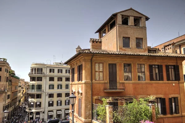 Uma Rua Pitoresca Roma Itália Arquitetura — Fotografia de Stock