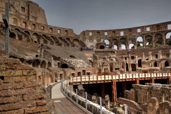 Grande Antiguidade Coliseu Arte Fotografia Coliseu — Fotografia de Stock