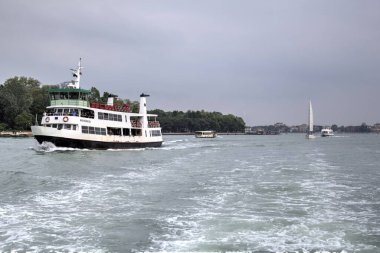 Venedik tekneleri liman, gemiler, İtalya, antika retro