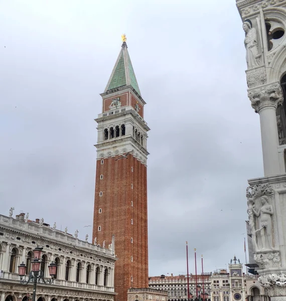 San Marco Och Palace Ducate Vid Solnedgången Venedig Italien — Stockfoto