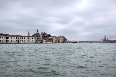 Venedik manzaralı deniz binaları İtalya