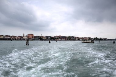 Venedik manzaralı deniz binaları İtalya