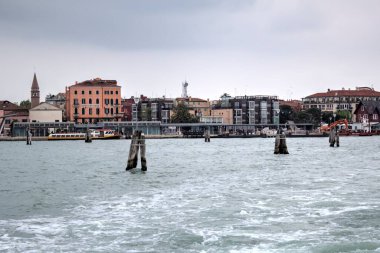 Venedik manzaralı deniz binaları İtalya