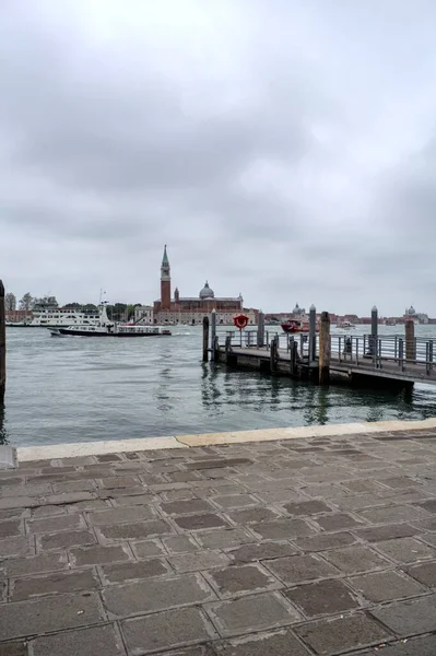威尼斯 大运河和圣玛利亚大教堂的景观 意大利 — 图库照片