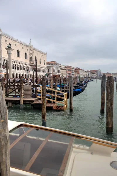 Venetië Uitzicht Grote Gracht Basiliek Van Santa Maria Della Italië — Stockfoto