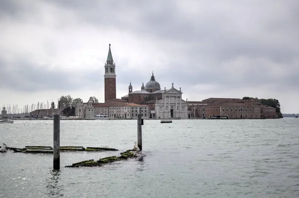 Venetië Uitzicht Grote Gracht Basiliek Van Santa Maria Della Italië — Stockfoto