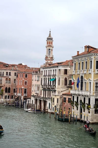 Insel Murano Venedig Italien Blick Auf Kanal Mit Boot — Stockfoto