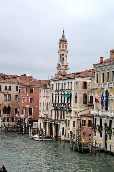 Isla Murano Venecia Italia Vista Sobre Canal Con Barco — Foto de Stock