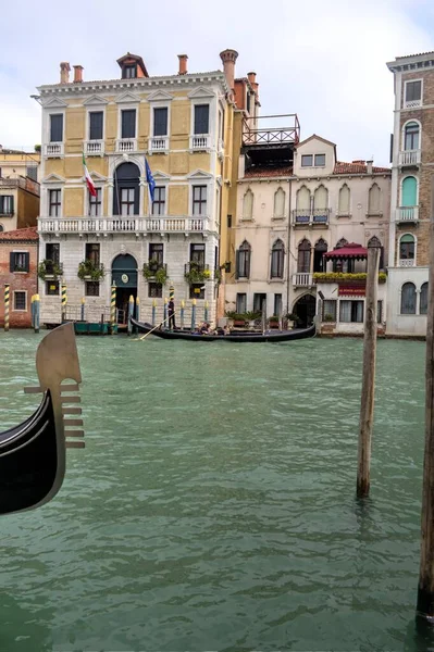 Insel Murano Venedig Italien Blick Auf Kanal Mit Boot — Stockfoto