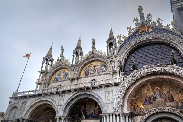 Veduta Basso Della Basilica San Marco Venezia — Foto Stock