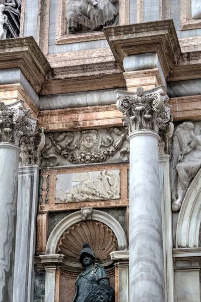 Dolní Pohled Baziliku Svatého Marka Basilica San Marco Benátkách Itálie — Stock fotografie