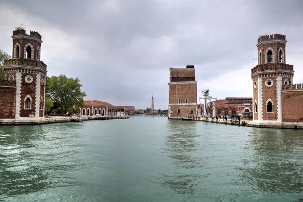 Wenecja Widok Miasto Morze Budynki Włochy — Zdjęcie stockowe