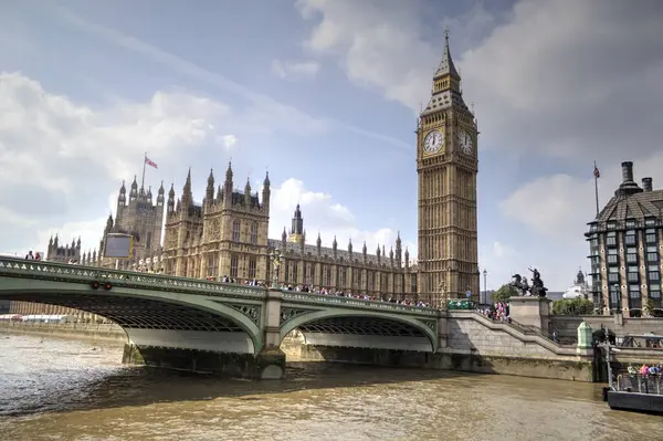 Big Ben Casas Parlamento Londres Reino Unido — Fotografia de Stock