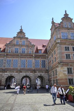 Gdansk eski şehir pazarı fotoğrafçılık antika