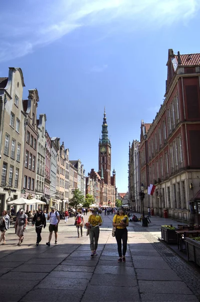 Gdansk Cidade Velha Mercado Fotos Vintage Retro — Fotografia de Stock