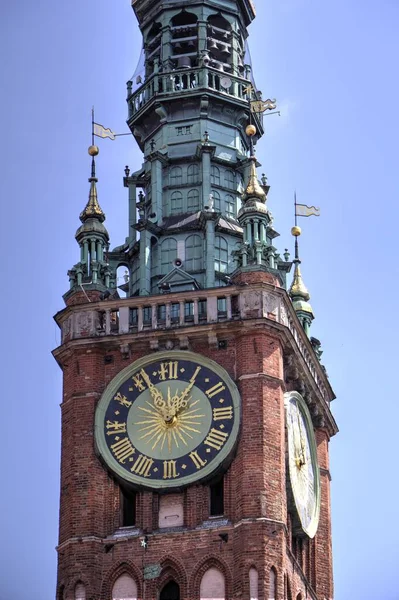 Гданський Старий Міський Ринок Фотографії Вінтажного Ретро — стокове фото