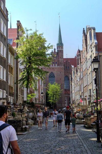 Gdansk Old Town City Market Photography Vintage Retro — Stock Photo, Image