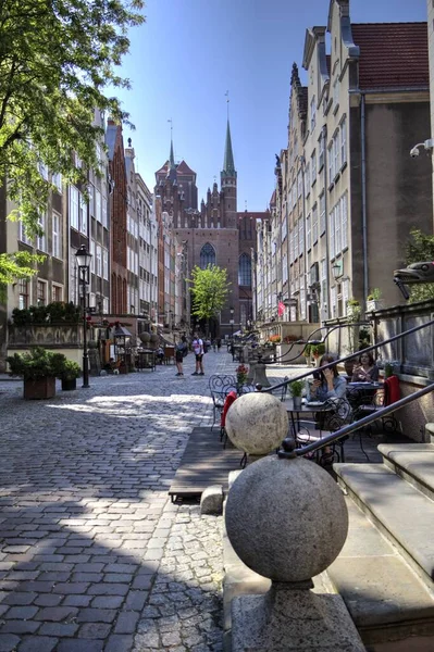 Gdansk Old Town City Market Photography Vintage Retro — Stock Photo, Image