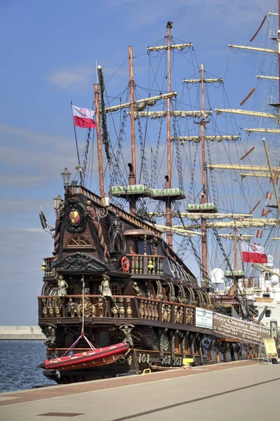 Gdynia Pirata Barca Porto Fotografia — Foto Stock