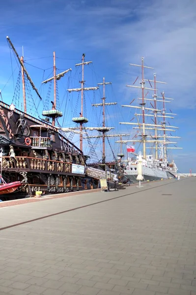 Gdynia Barco Pirata Porto Fotografia — Fotografia de Stock