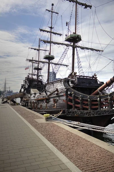 Gdynia Pirata Barca Porto Fotografia — Foto Stock