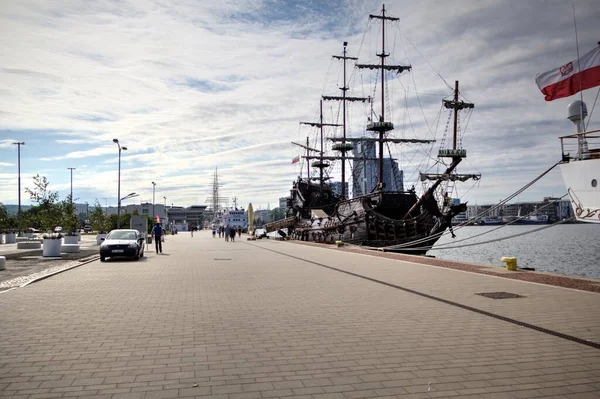 Gdynia海盗船在港口摄影 — 图库照片