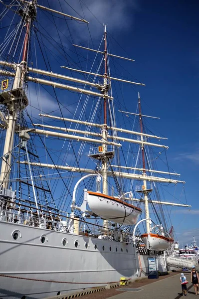 Gdynia Fragata Vela Puerto Fotografía — Foto de Stock