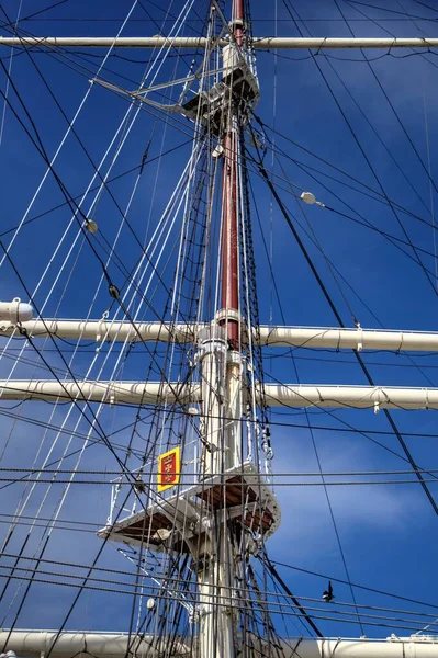 Gdynia Segling Fregatt Hamnen Fotografering — Stockfoto