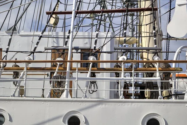 Gdynia Segling Fregatt Hamnen Fotografering — Stockfoto