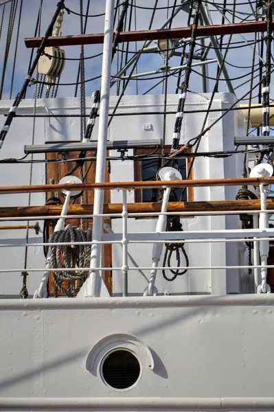 Gdynia Segling Fregatt Hamnen Fotografering — Stockfoto