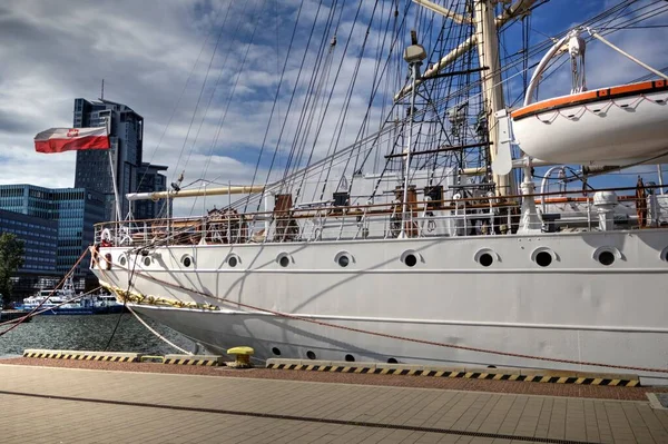 Gdynia Sailing Fregatte Hafen Fotografie — Stockfoto