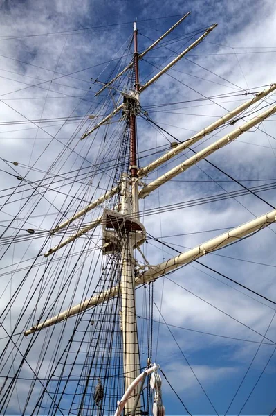 Gdynia Segling Fregatt Hamnen Fotografering — Stockfoto