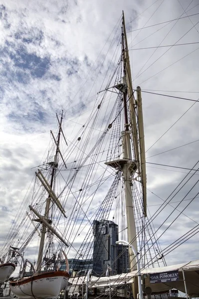 Gdynia Fragata Vela Puerto Fotografía —  Fotos de Stock