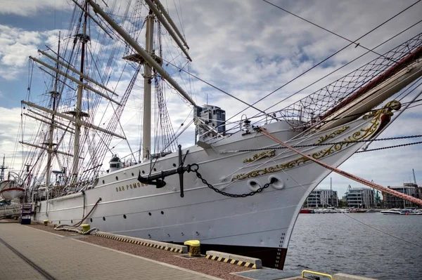 Gdynia Fragata Vela Puerto Fotografía — Foto de Stock