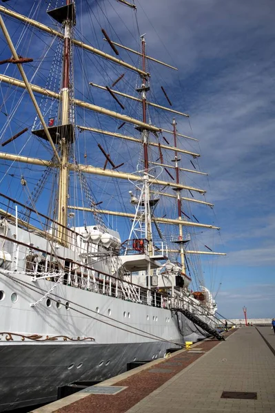 Gdynia Vela Fregata Porto Immagini — Foto Stock