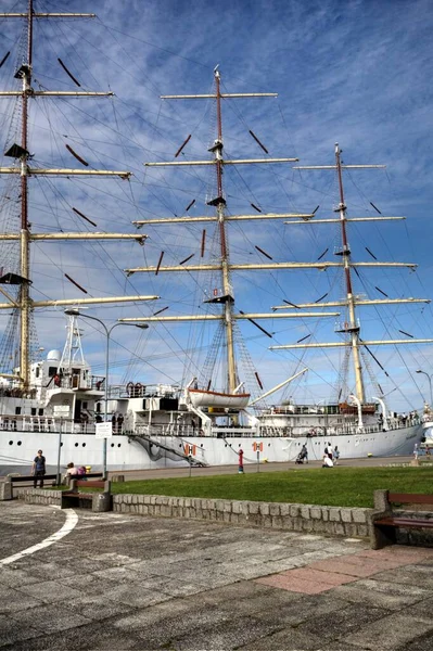 Gdynia Vela Fregata Porto Immagini — Foto Stock