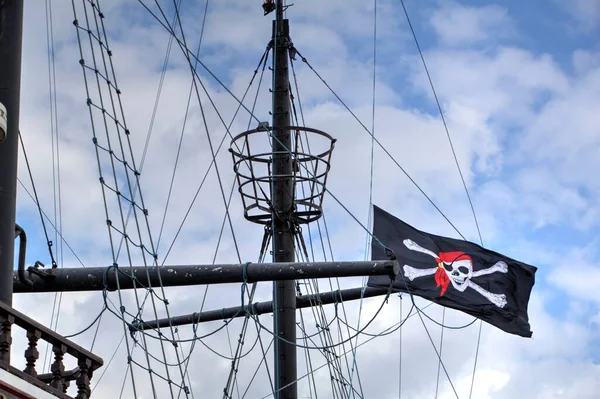 Kurukafa ve kemikler korsan bayrağında