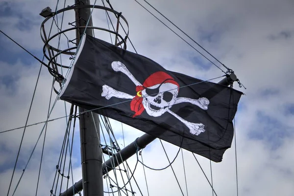 Kurukafa ve kemikler korsan bayrağında