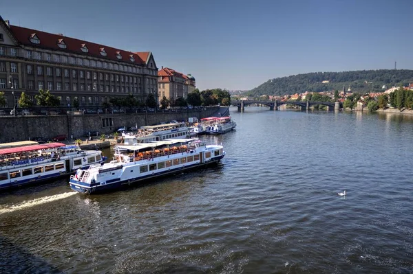 Městská Řeka Praha Česká Republika — Stock fotografie