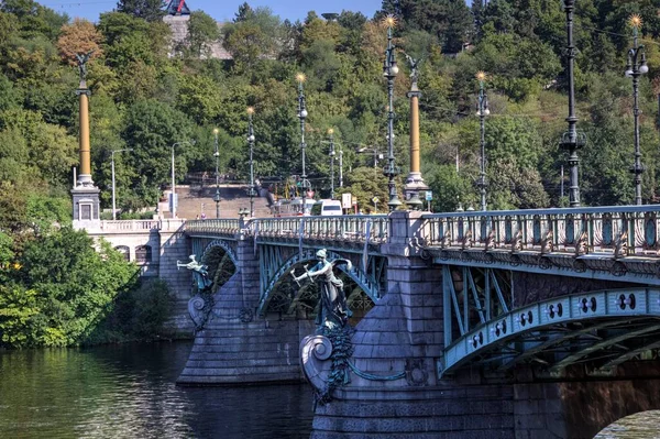Floden Prag Tjeckien — Stockfoto