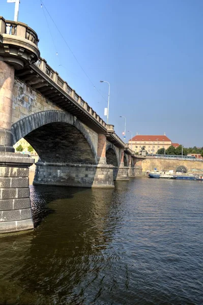 Prag Stadtbild Fluss Tschechische Republik — Stockfoto