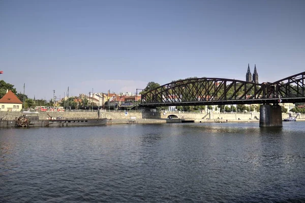 Městská Řeka Praha Česká Republika — Stock fotografie