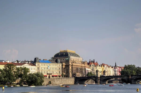 Prag Stadtbild Fluss Tschechische Republik — Stockfoto