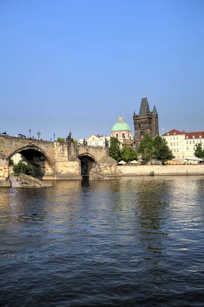 Praag Stadsgezicht Rivier Tsjechië — Stockfoto