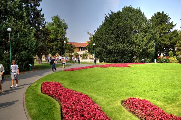 Increíble Palacio Barroco Wallenstein Praga Jardín Francés Hoy Senado República — Foto de Stock