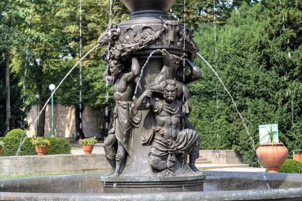 Чудовий Палац Валленштайна Празі Його Французький Сад Сьогодні Сенат Чеської — стокове фото