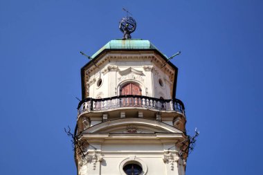 Prag 'da eski bir sokak, antika.